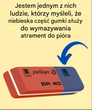 Do czego właściwie służy niebieska część gumki?
