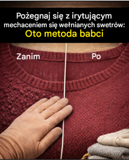 👉Czy Twoje swetry są pokryte mechaceniem? Istnieje stary sposób, który działa do dziś. Mało kto o nim myśli, ale często mamy już wszystko, czego potrzebujemy, w domu. Zwykła para rajstop zapomnianych w szufladzie może stać się niezwykle skutecznym narzędziem do usuwania mechacenia bez uszkadzania wełny. Prosta i przystępna metoda, dzięki której swetry będą gładkie jak świeżo wyjęte ze sklepu. Cała metoda, wyjaśniona krok po kroku, to… Zobacz więcej