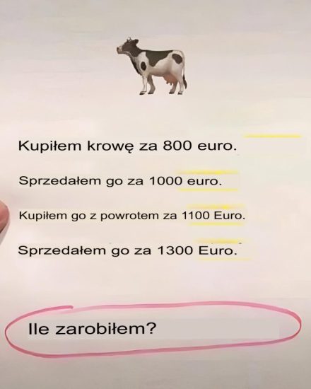 Matematyczna łamigłówka z krową: Czy potrafisz ją rozwiązać?