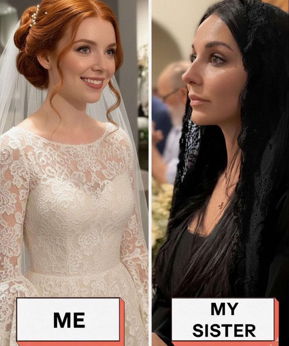 Moja siostra założyła żałobną suknię na mój ślub – więc dałem jej lekcję, której nigdy nie zapomni