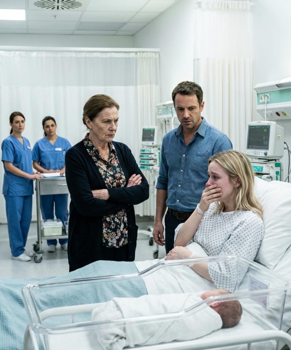 Przerywając ciszę, moja teściowa powiedziała cicho, ale ostro: „To dziecko nie może być naszą krwią”. Wszyscy stanęli w miejscu.