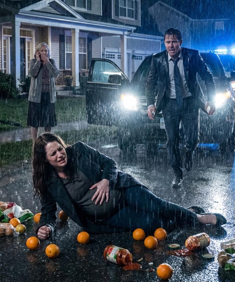 „Ósmy miesiąc ciąży, ciągnięcie zakupów w mroźnym deszczu — i noc, w której mój mąż w końcu zobaczył potwora, który go wychował”