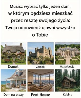Musisz wybrać tylko jeden dom, w którym będziesz mieszkać przez resztę swojego życia: co twój wybór mówi o tobie