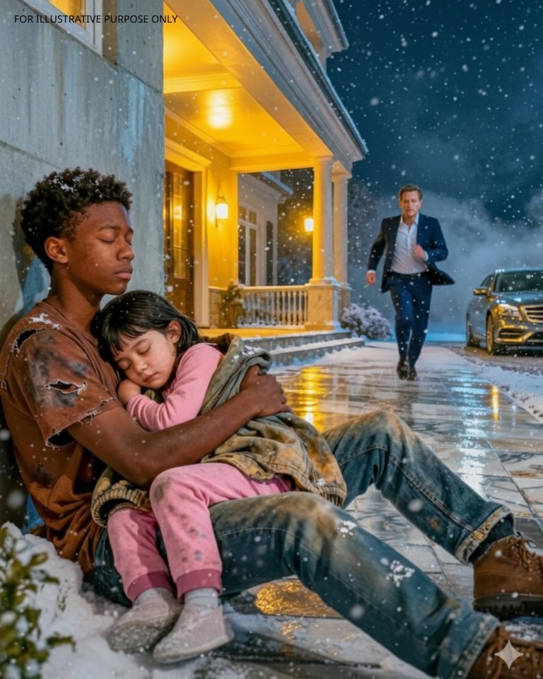 „Nie zbliżaj się do tej bramy” – ostrzegał go mróz – ale gdy bezdomny chłopiec szepnął: „Hej… Wszystko w porządku?” i wspiął się na ścianę rezydencji, by przytrzymać zmarzniętą dziewczynę, jeden wybór w najzimniejszą noc w Chicago zaczął zmieniać wszystko