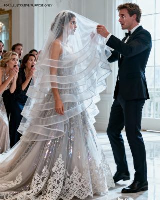 Na naszym ślubie po raz pierwszy podniosłem welon mojej panny młodej i szepnąłem: „Czy jesteś gotowa?” — ale wyraz jej twarzy sprawił, że wypowiedziałem słowa, których nikt się nie spodziewał