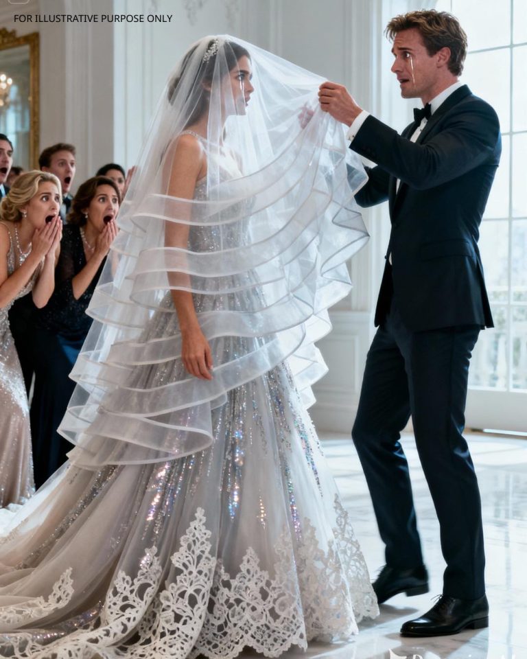 Na naszym ślubie po raz pierwszy podniosłem welon mojej panny młodej i szepnąłem: „Czy jesteś gotowa?” — ale wyraz jej twarzy sprawił, że wypowiedziałem słowa, których nikt się nie spodziewał