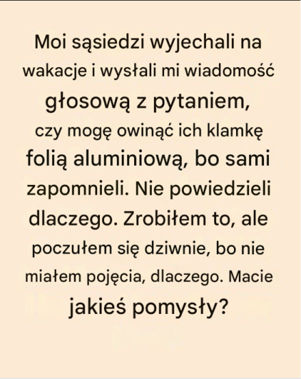 Dlaczego warto owijać klamkę folią aluminiową