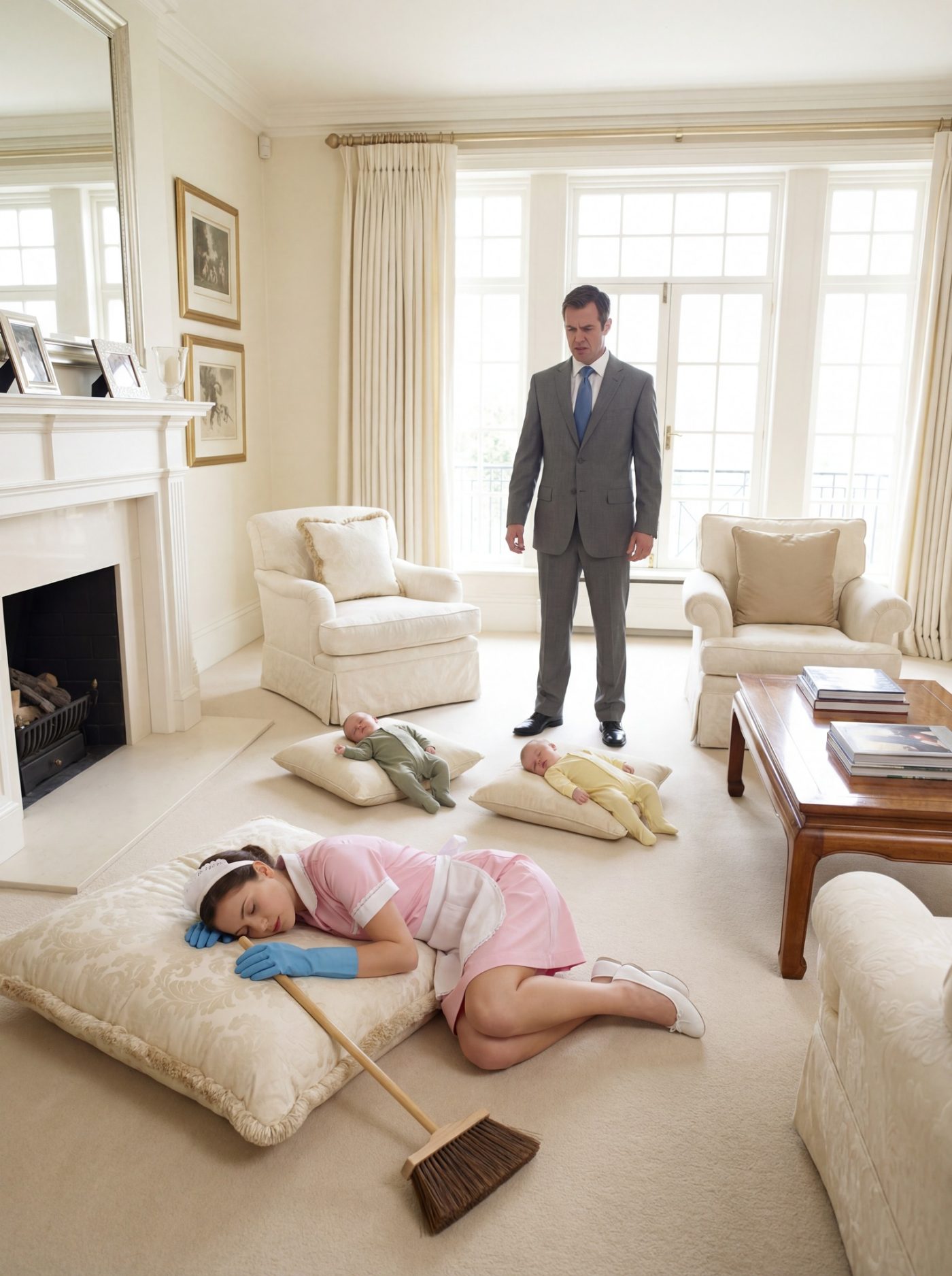 Milioner wrócił późno do domu i zastał swoją gospodynię na zimnej podłodze z nowonarodzonymi bliźniakami. Myślał, że to koniec, ale to, co zrobił później, po cichu poruszyło wszystkich, którzy usłyszeli tę historię.