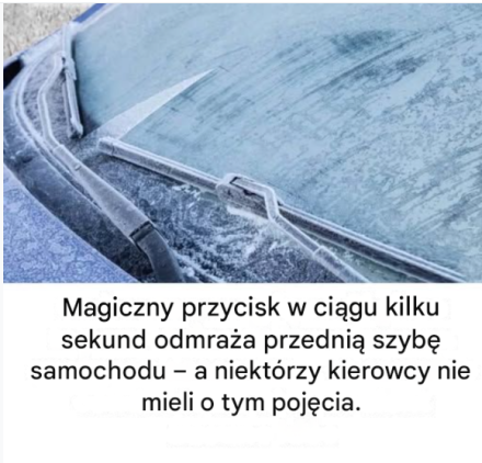 Magiczny przycisk odmraża przednią szybę w kilka sekund