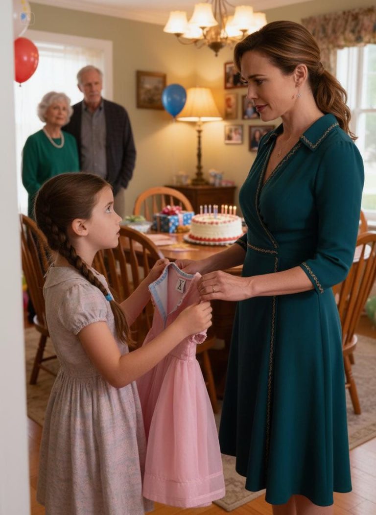 Na ósme urodziny mojej córki rodzice podarowali jej różową sukienkę. Wyglądała na szczęśliwą – aż nagle znieruchomiała. „Mamo… co to jest?” Pochyliłam się, a moje ręce zaczęły drżeć. Wewnątrz podszewki było coś – coś, co…