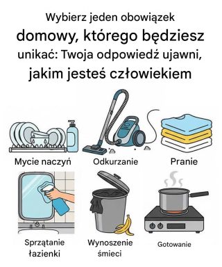 Wybierz jeden obowiązek domowy, którego będziesz unikać: Twoja odpowiedź ujawni, jakim jesteś człowiekiem