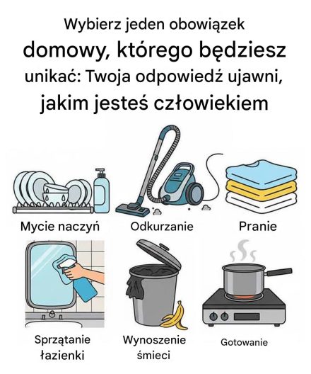 Wybierz jeden obowiązek domowy, którego będziesz unikać: Twoja odpowiedź ujawni, jakim jesteś człowiekiem