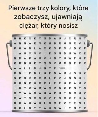 Pierwsze trzy kolory, które zobaczysz, ujawniają ciężar, który nosisz