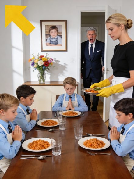 Służąca potajemnie zafarbowała garnek taniego ryżu na żółto i nazwała go „złotym ryżem”, aby czwórka małych chłopców poczuła się jak książęta… Jednak pewnego dnia miliarder wrócił wcześniej do domu i to zobaczył, zamarł – ponieważ chłopcy wyglądali dokładnie tak jak on, a ten „złoty ryż” był sekretem, który utrzymywał ich przy życiu.