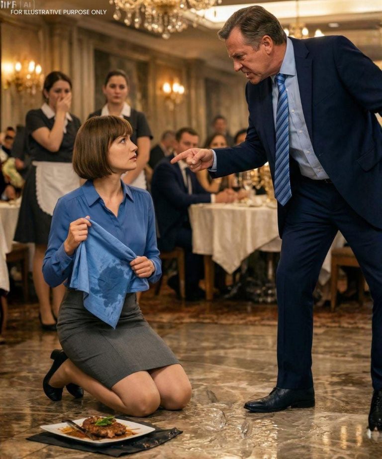 „Natychmiast podnieś to z podłogi!” — krzyknął kierownik do kelnerki, ale cała restauracja zamarła, gdy kobieta zdjęła fartuch i powiedziała: „jesteś zwolniona”.