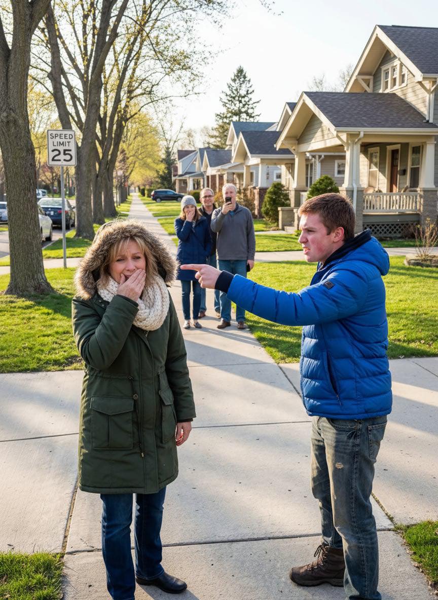 Mój syn podniósł rękę i uderzył mnie w twarz, tuż przed sąsiadami. Na ulicy zapadła cisza, a potem ktoś wyszeptał: „Czy on właśnie…?”. Policzek mnie palił, ale bardziej bolało jego zimne spojrzenie. „Zasłużyłaś na to” – powiedział.
