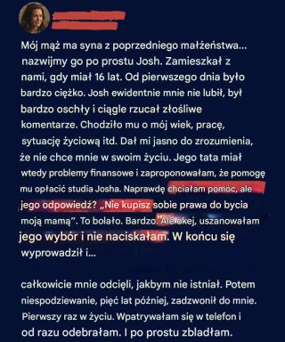 Kiedy zaproponowałam, że zapłacę za studia mojego pasierba, spojrzał na mnie i powiedział: „Nie kupisz sobie prawa do zostania moją mamą”. Pięć lat później zadzwonił z nowinami, których się nie spodziewałam.