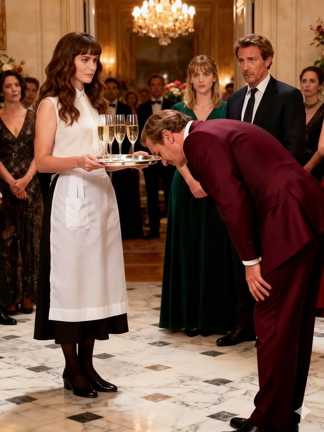 Mój mąż zmusił mnie, żebym została jego pokojówką na przyjęciu z okazji ukończenia szkoły, a nawet chwalił się swoją kochanką… ale wszyscy byli oszołomieni, gdy wielki szef skłonił się przede mną i nazwał mnie „Panią Prezydent”.