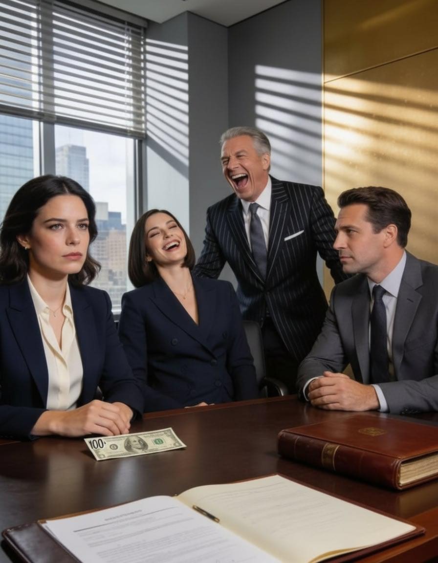 Moja przyrodnia siostra ukradła mi męża, wierząc, że jest prezesem firmy meblarskiej wartej 2 miliardy dolarów. Na spotkaniu ugodowym rzuciła mi 100 dolarów i zadrwiła: „Weź taksówkę i wróć do rodziców. Do widzenia”. Nagle mój prawnik wybuchnął śmiechem – bo prawdziwym prezesem był…